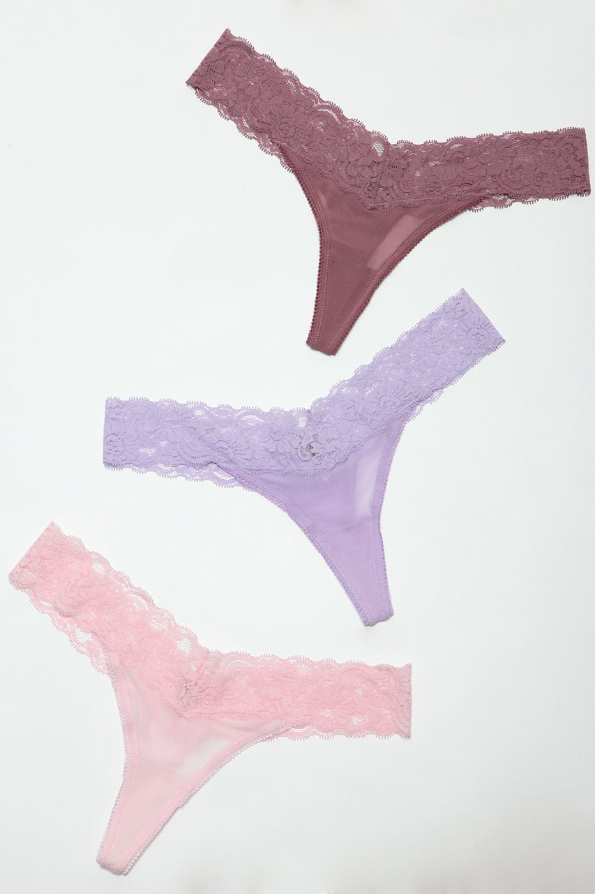 BeWicked Women's Mila Thong 3 Pack 2201