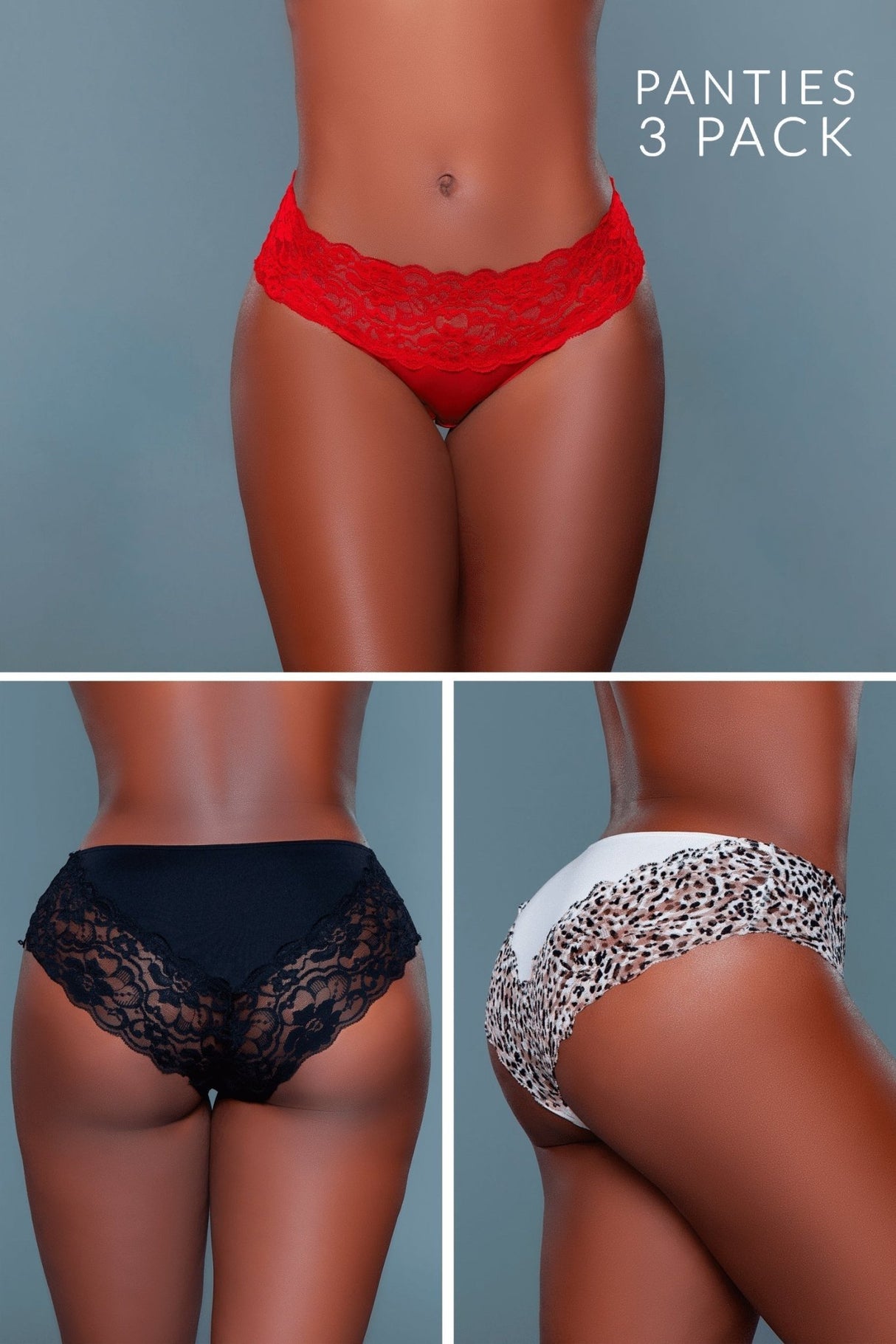 BeWicked Women's Arlo Bikini Panty 3 Pack 22103PK