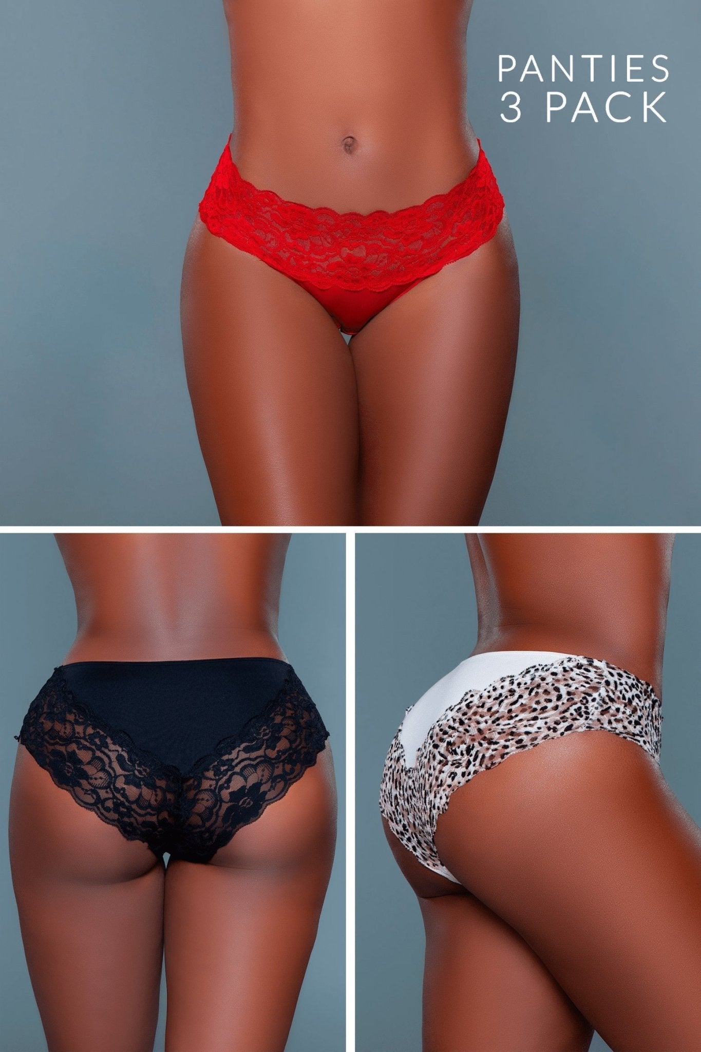 BeWicked Women's Arlo Bikini Panty 3 Pack 22103PK