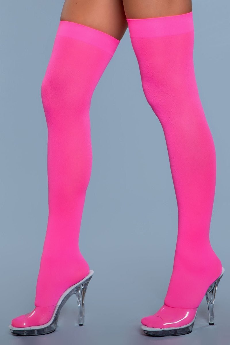 BeWicked Women's Opaque Nylon Thigh Highs 1932