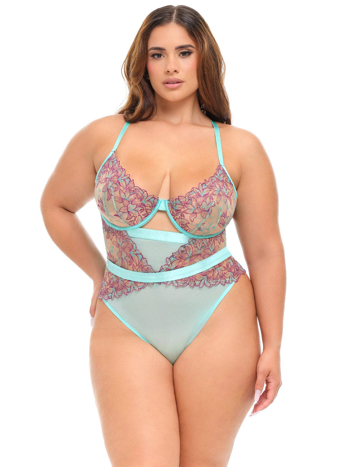 Adaline Underwire Plus Size Teddy