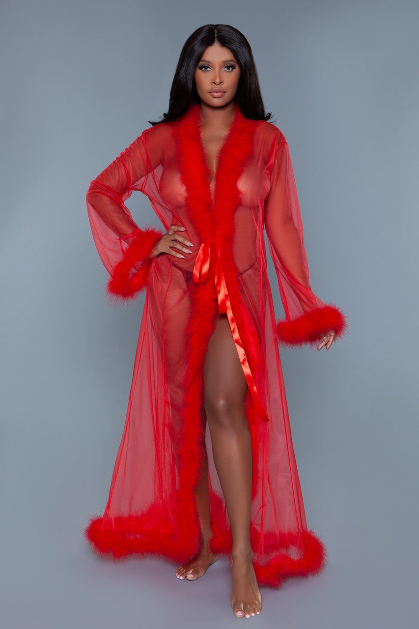 BeWicked Women's Marabou Robe BW1650