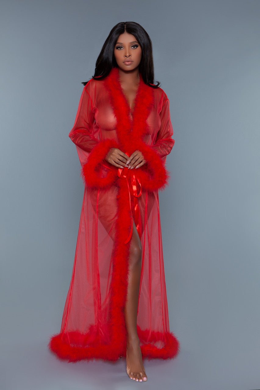 BeWicked Women's Marabou Robe BW1650