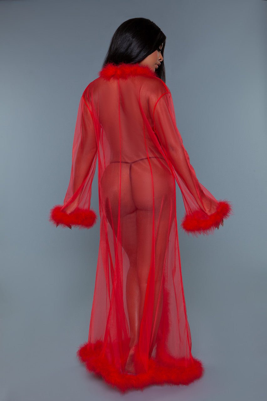 BeWicked Women's Marabou Robe BW1650