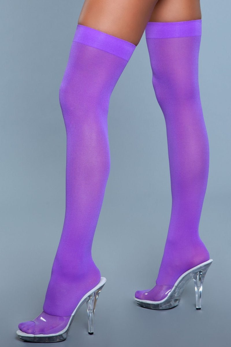 BeWicked Women's Opaque Nylon Thigh Highs 1932