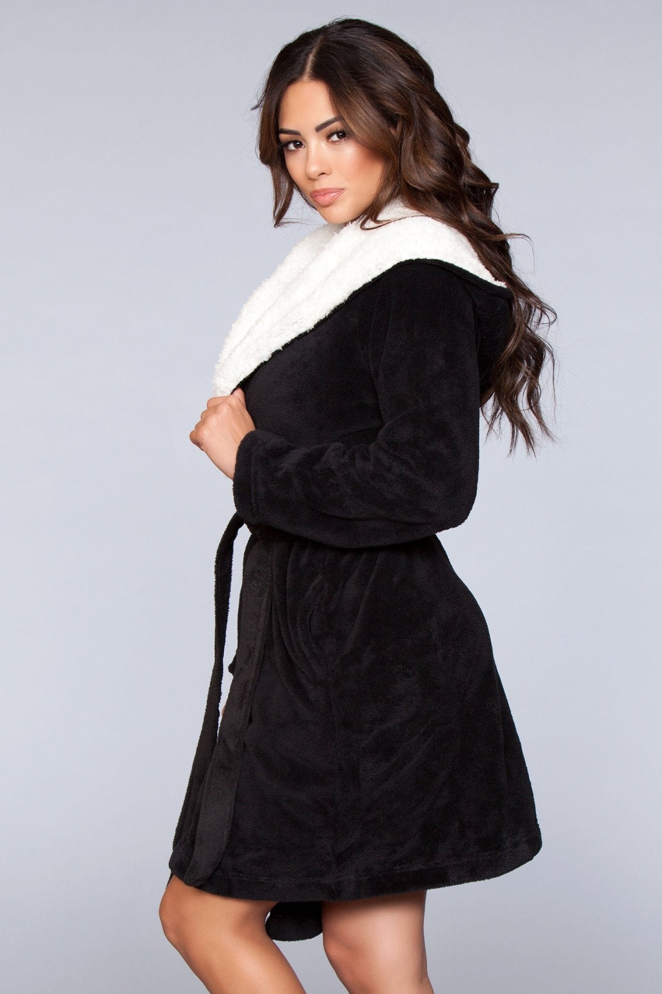 BeWicked Women's Janet Plush Fleece Color Block Robe 1817