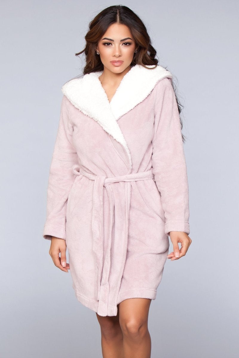 BeWicked Women's Janet Plush Fleece Color Block Robe 1817