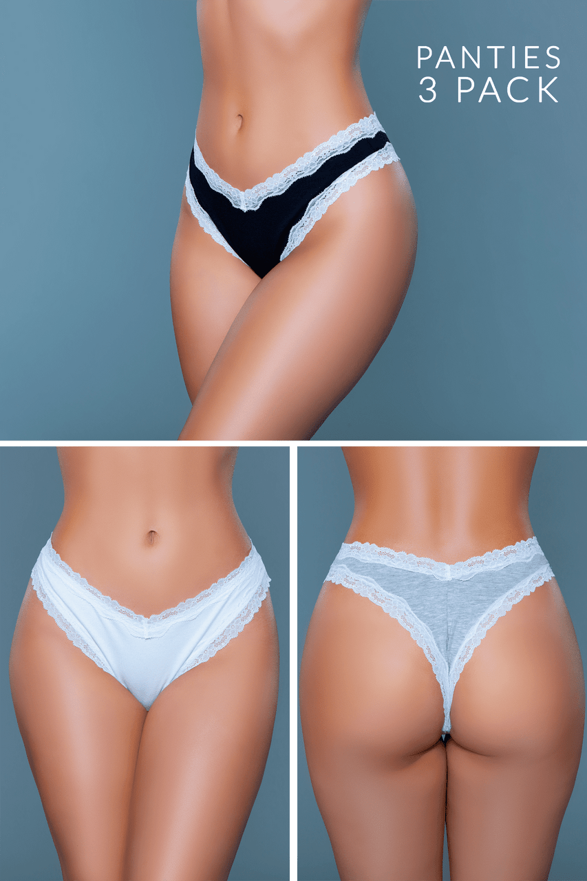 BeWicked Women's Sam Thong 3 Pack 22073PK