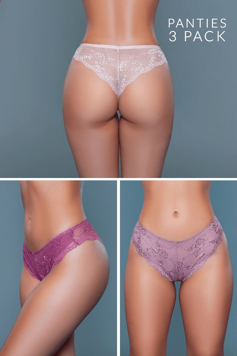 BeWicked Women's Hadlee Tanga 3 Pack 22093PK