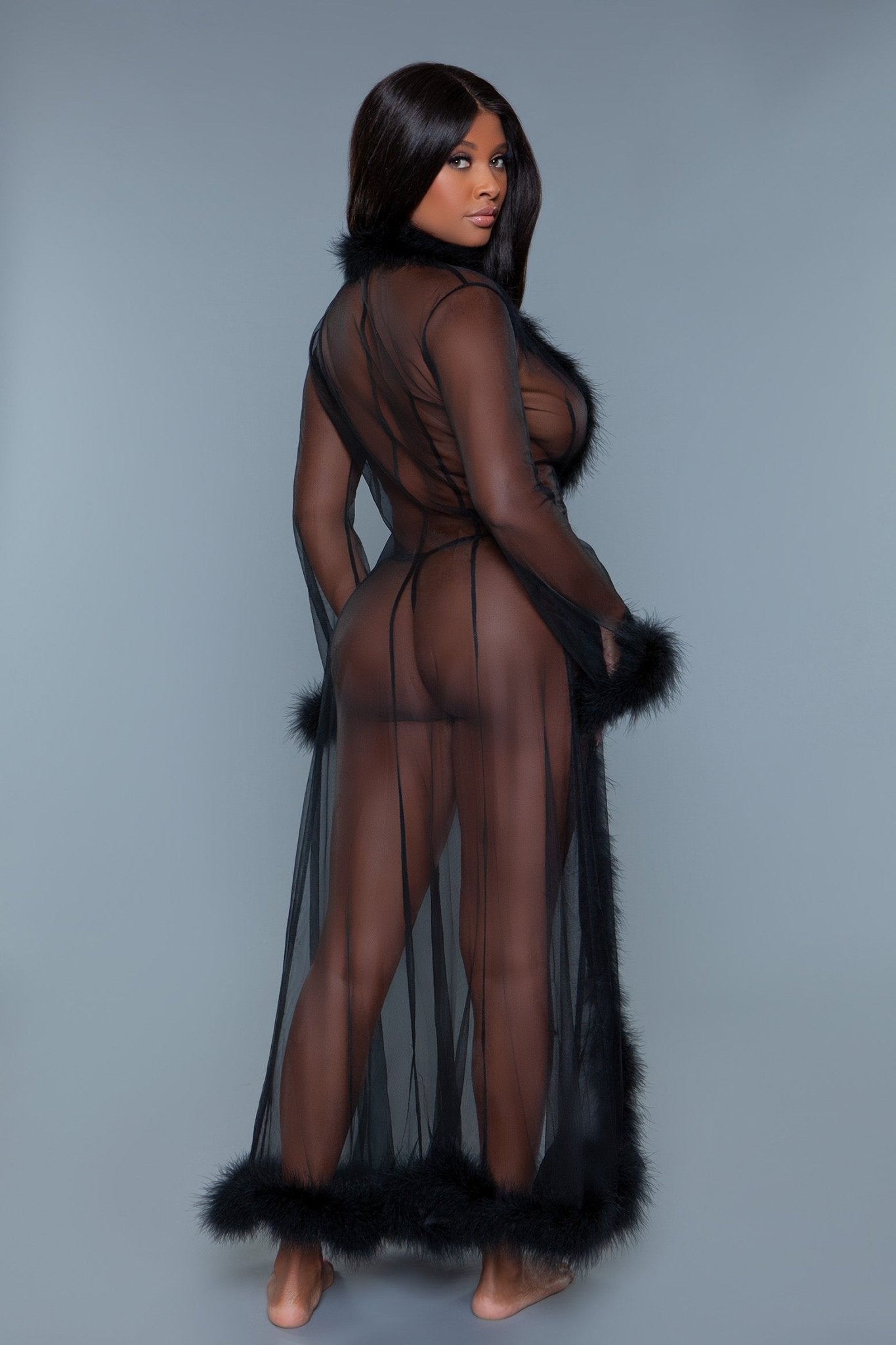 BeWicked Women's Marabou Robe BW1650