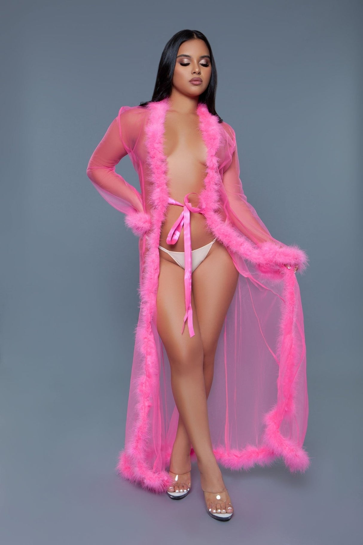 BeWicked Women's Marabou Robe BW1650