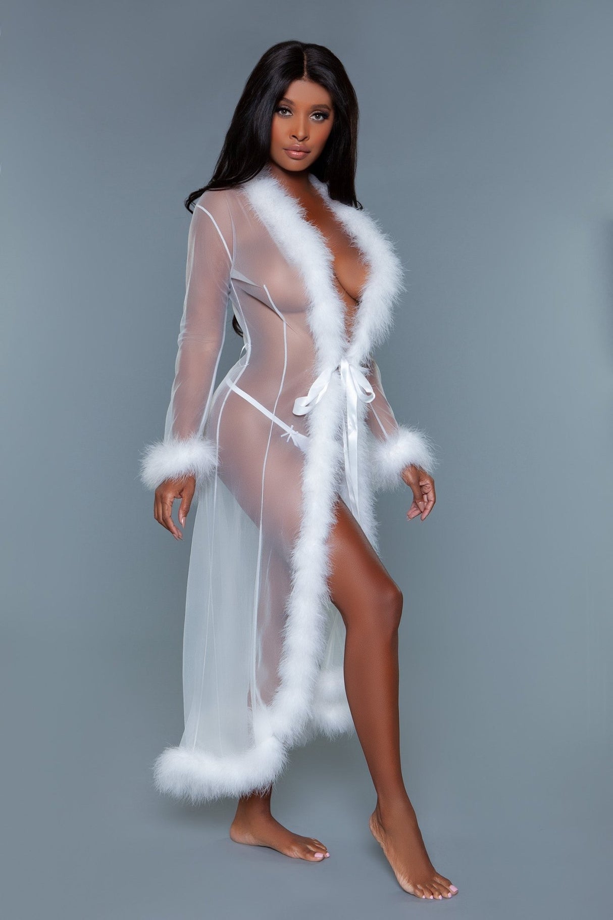 BeWicked Women's Marabou Robe BW1650