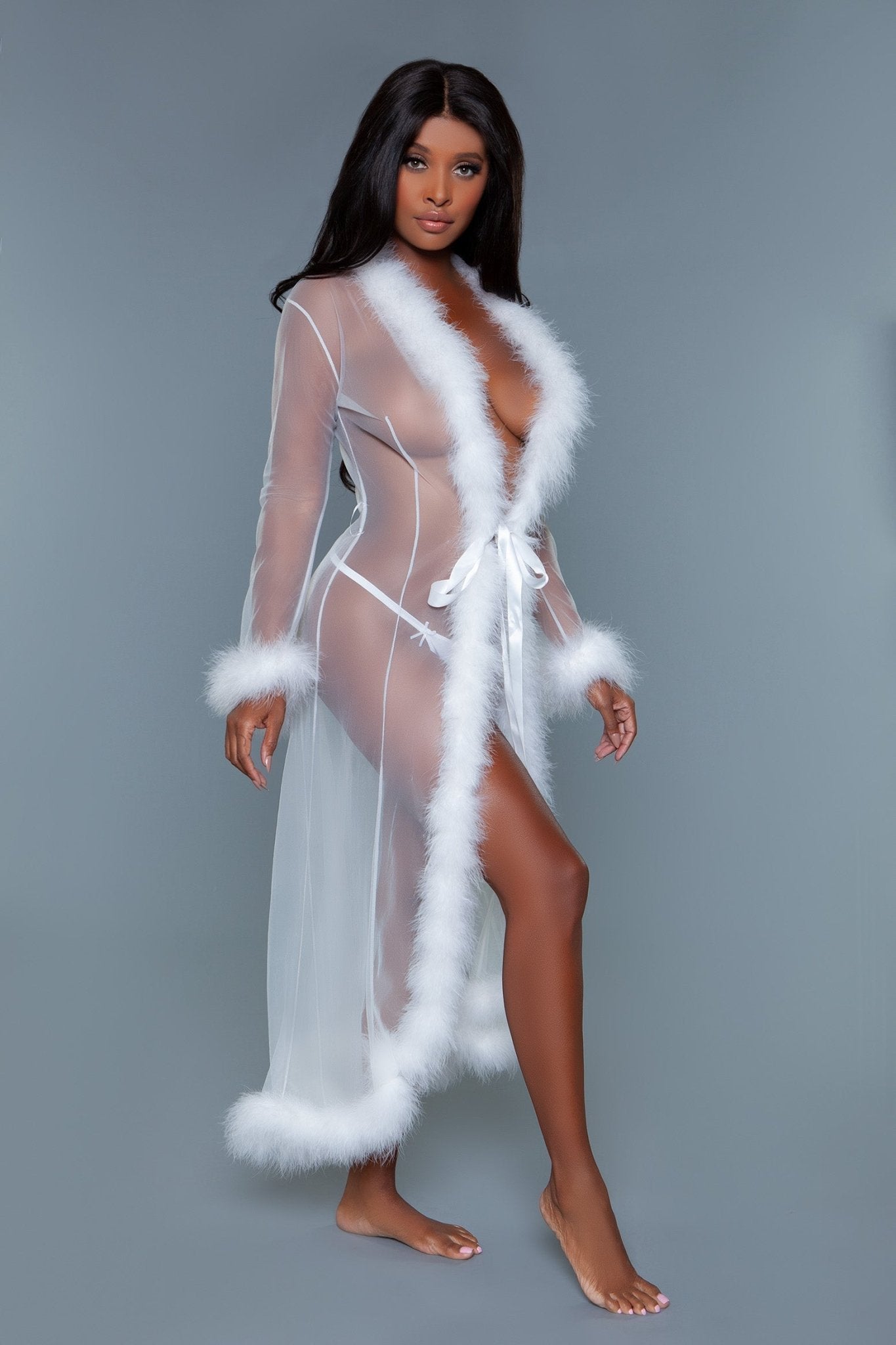BeWicked Women's Marabou Robe BW1650