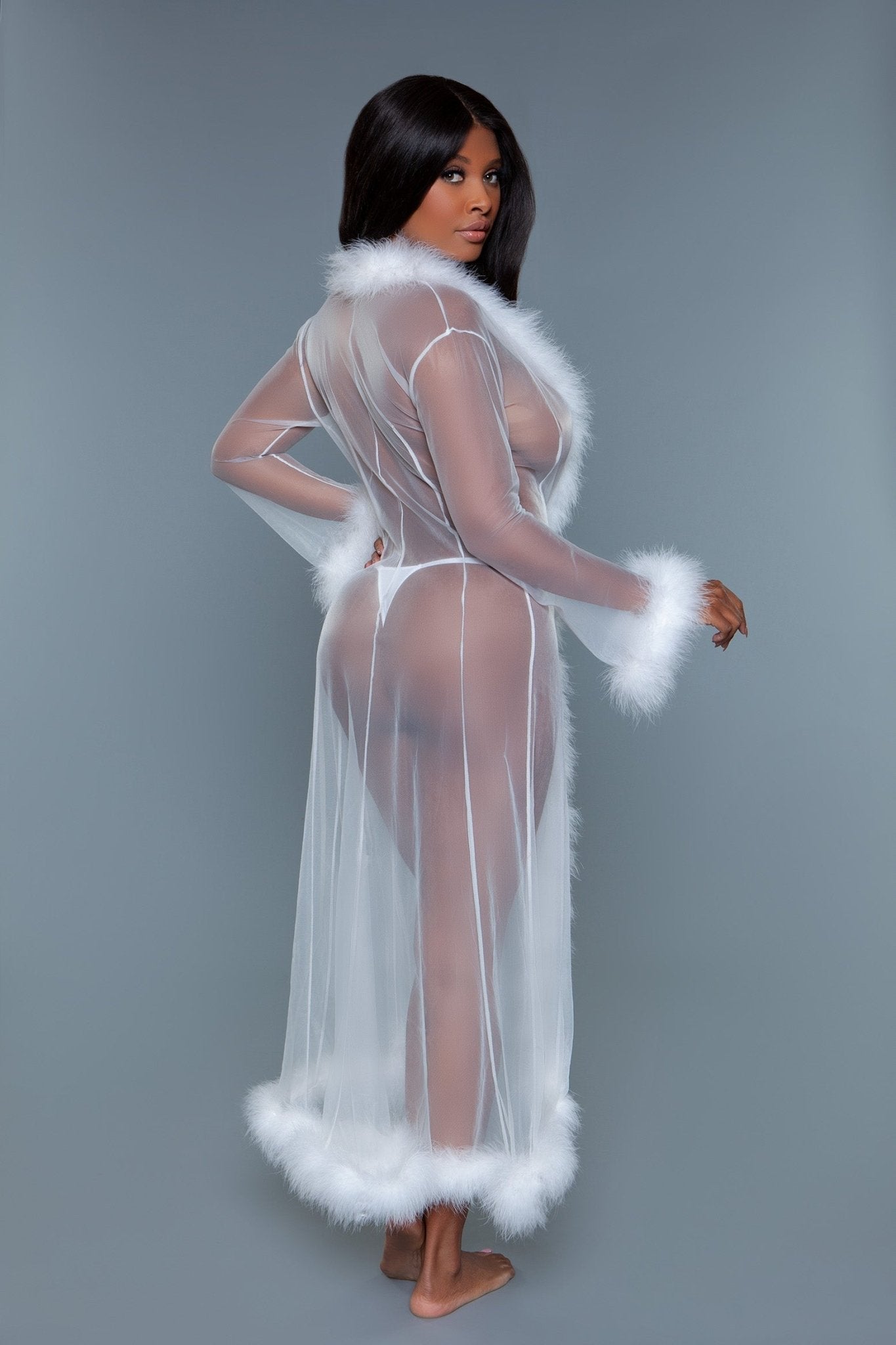 BeWicked Women's Marabou Robe BW1650