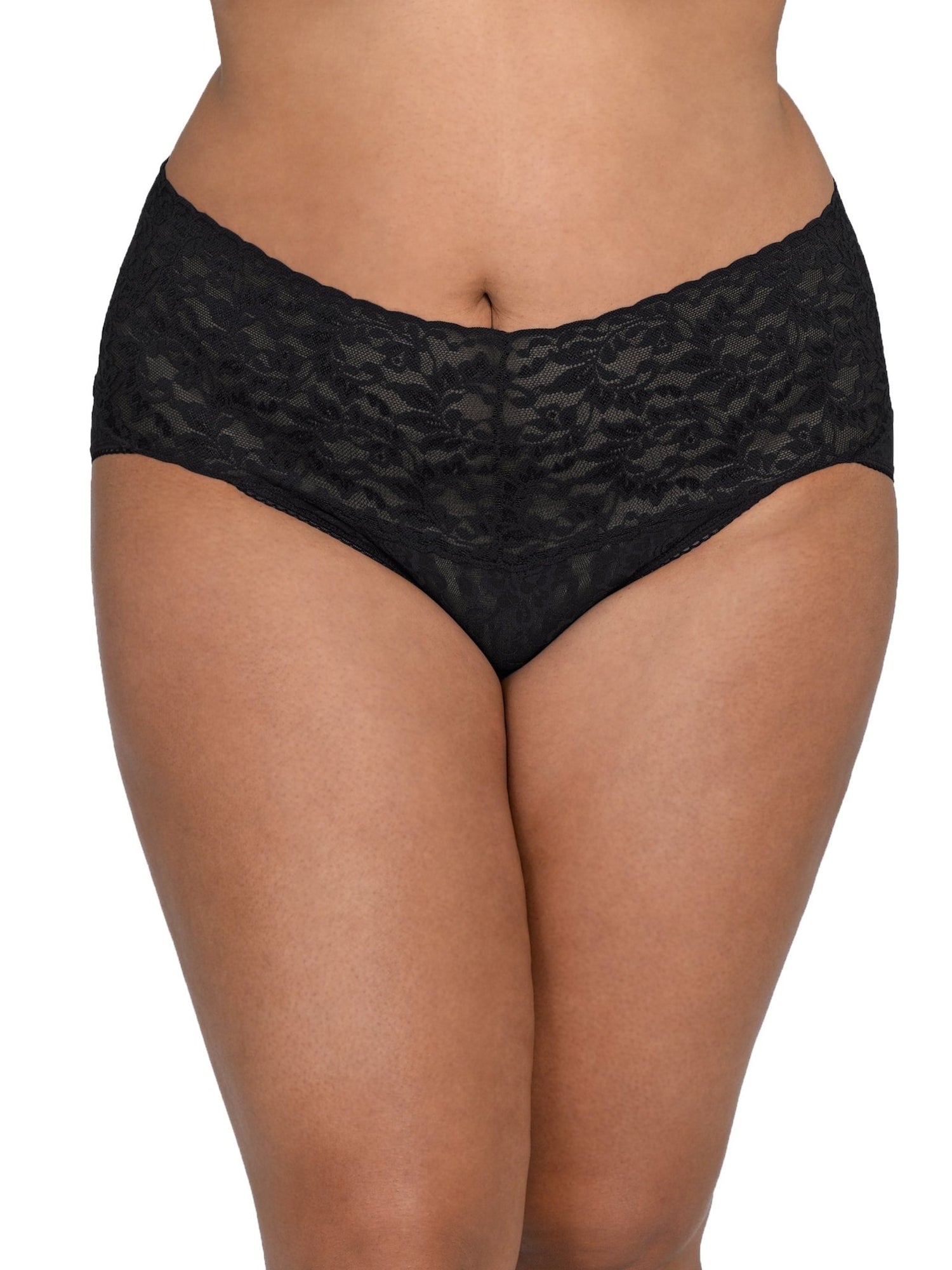Plus Size Retro Lace V-kini