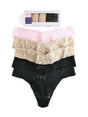 Hanky Panky Thong Blkchablis / One Size 5 Pack Original Rise Thongs