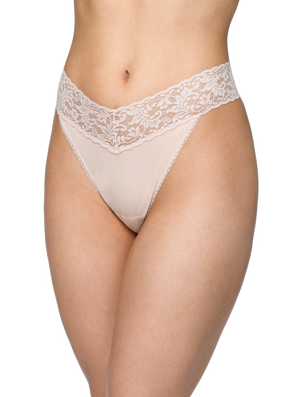 Hanky Panky Thong Chai / One Size SUPIMA® Cotton Original Rise Thong with Lace