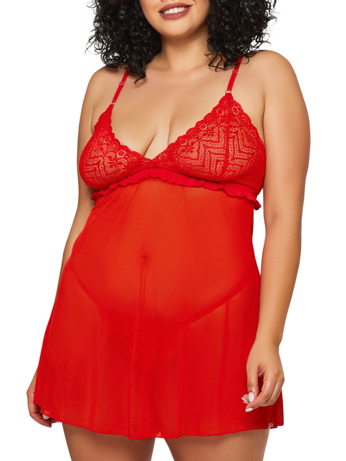 iCollection Daisy Plus Size Babydoll