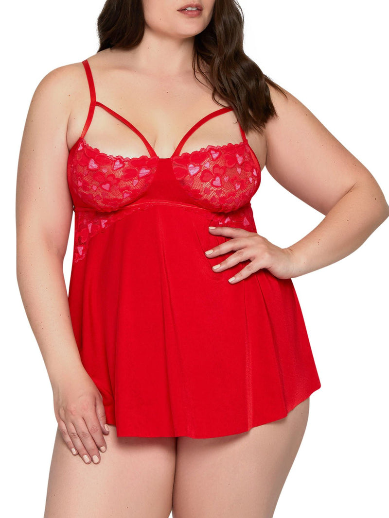 iCollection Plus Size Babydoll Valerie Plus Size Babydoll