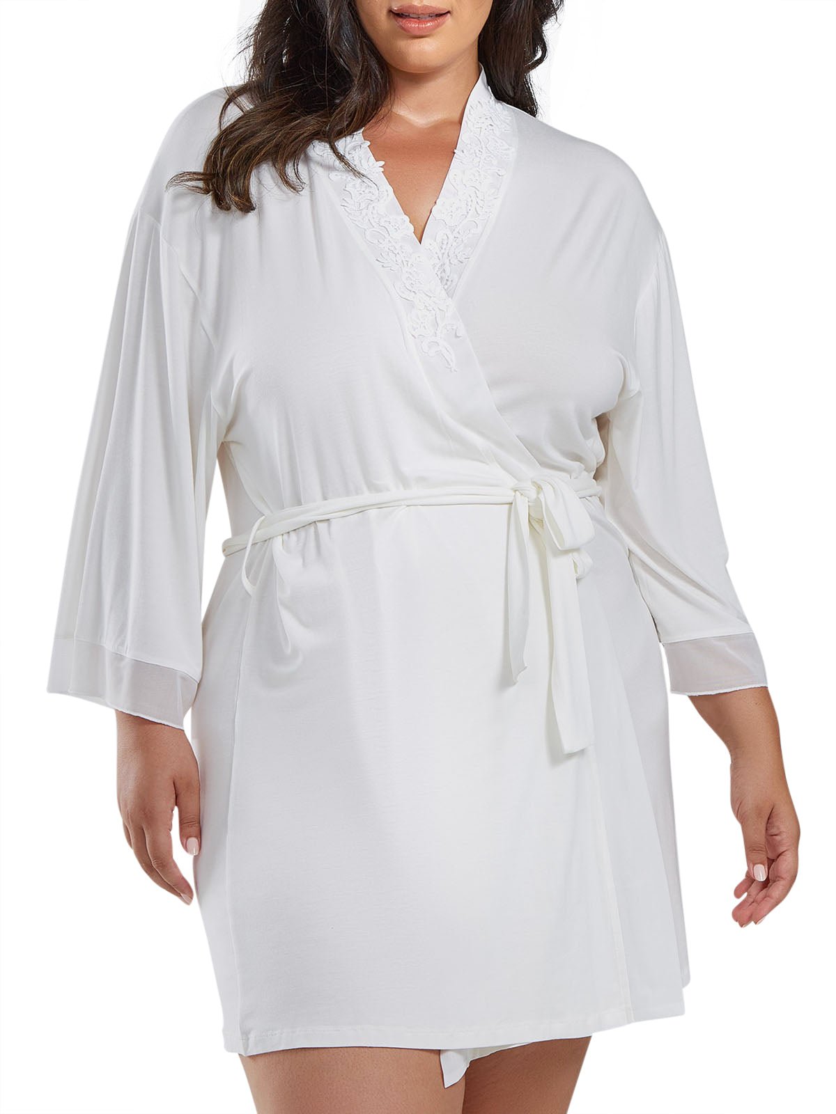 iCollection Robe Women&#39;s Divya Plus Size Robe Loungewear