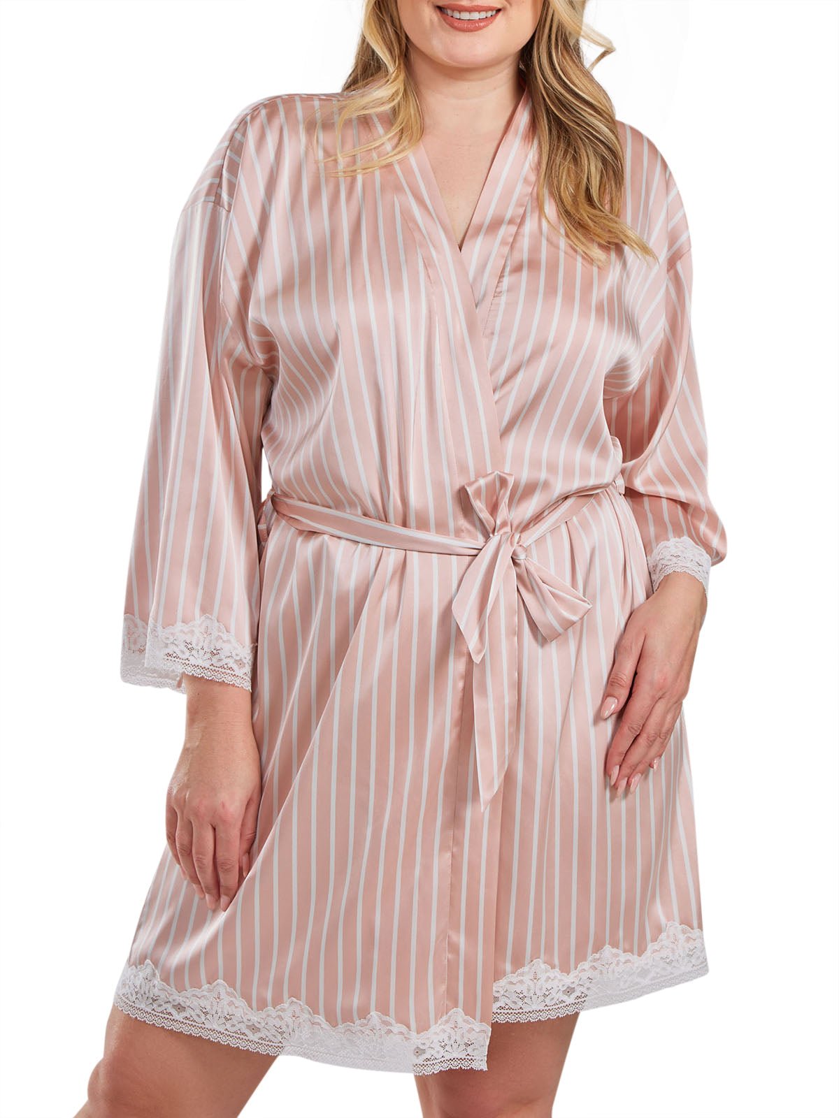 iCollection Robe Women&#39;s Helena Plus Size Robe Loungewear