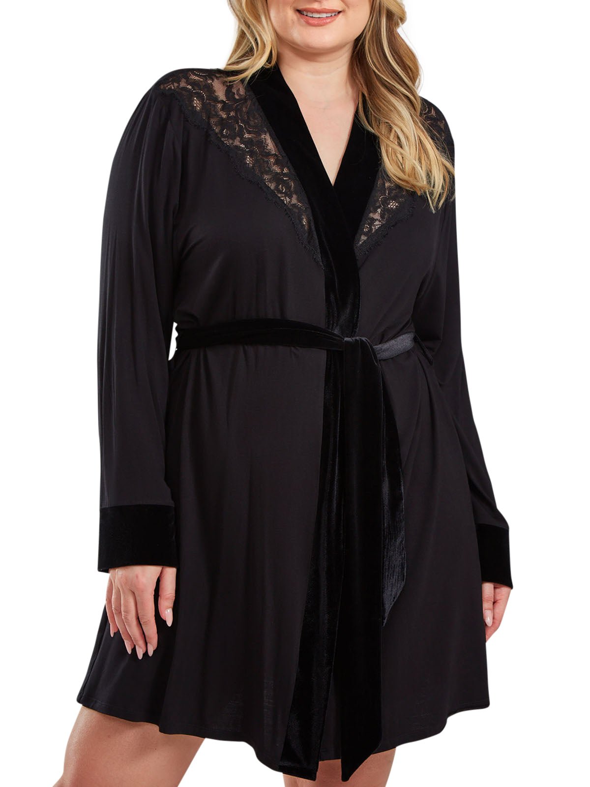 iCollection Robe Women&#39;s Malia Plus Size Robe Loungewear