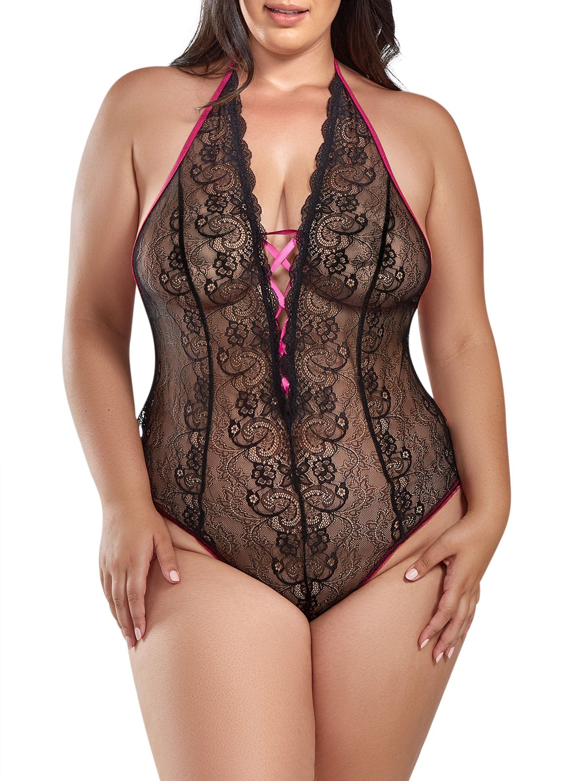 iCollection Teddy Women&#39;s Moonlit Nights Plus Size Teddy Lingerie