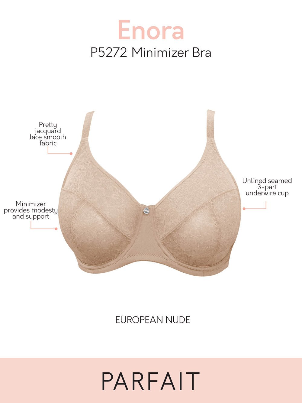 Parfait Bras Parfait Enora Minimizer Bra - European Nude