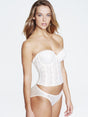 Dominique Bridal Lingerie Corset 32 / A / ivory Dominique Longline Bridal Corset Bra PUSH UP LOW BACK Wedding Lingerie Bra 7749