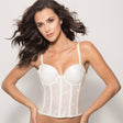 Dominique Bridal Lingerie Corset A / 32 / Bone Low Back Convertible Strapless Longline Bridal Bra 7777