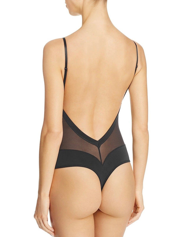 Simple Seamless Backless Tank Top Thong Bodysuits All-match