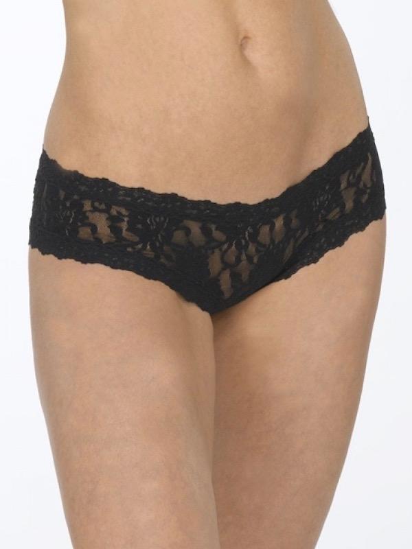 Hanky Panky Crotchless Panties Sexy Sheer Lace Keyhole Crotchless Cheeky Panties
