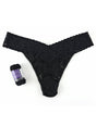 Hanky Panky Thong Black / One Size Rolled Signature Lace Original Rise Thong