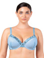 Parfait Bras 32 / B / Dream Blue With Floral Print Ivy Contour Bandless Bra - Dream Blue With Floral Print