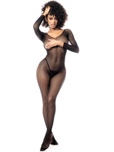 Women's Long Sleeved Fishnet Bodystocking Mapale 1102