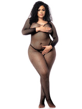 Women's Long Sleeved Fishnet Bodystocking Mapale 1102