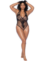 Women's Floral Fishnet Bodysuit Lingerie Mapale 1115