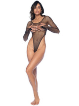 Women's Long Sleeve Fishnet Bodysuit Lingerie Mapale 1119