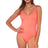 Front view of Sunsets Neon Coral Veronica One Piece