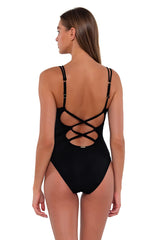 Sunsets Women's Swimwear Black Veronica One Piece Swimsuit