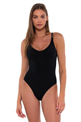 Sunsets Women's Swimwear Black Veronica One Piece Swimsuit