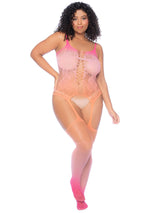 Women's Floral Ombre Bodystocking Mapale 1125