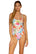 Front view of Sunsets Tropical Breeze Rue Racerback One Piece