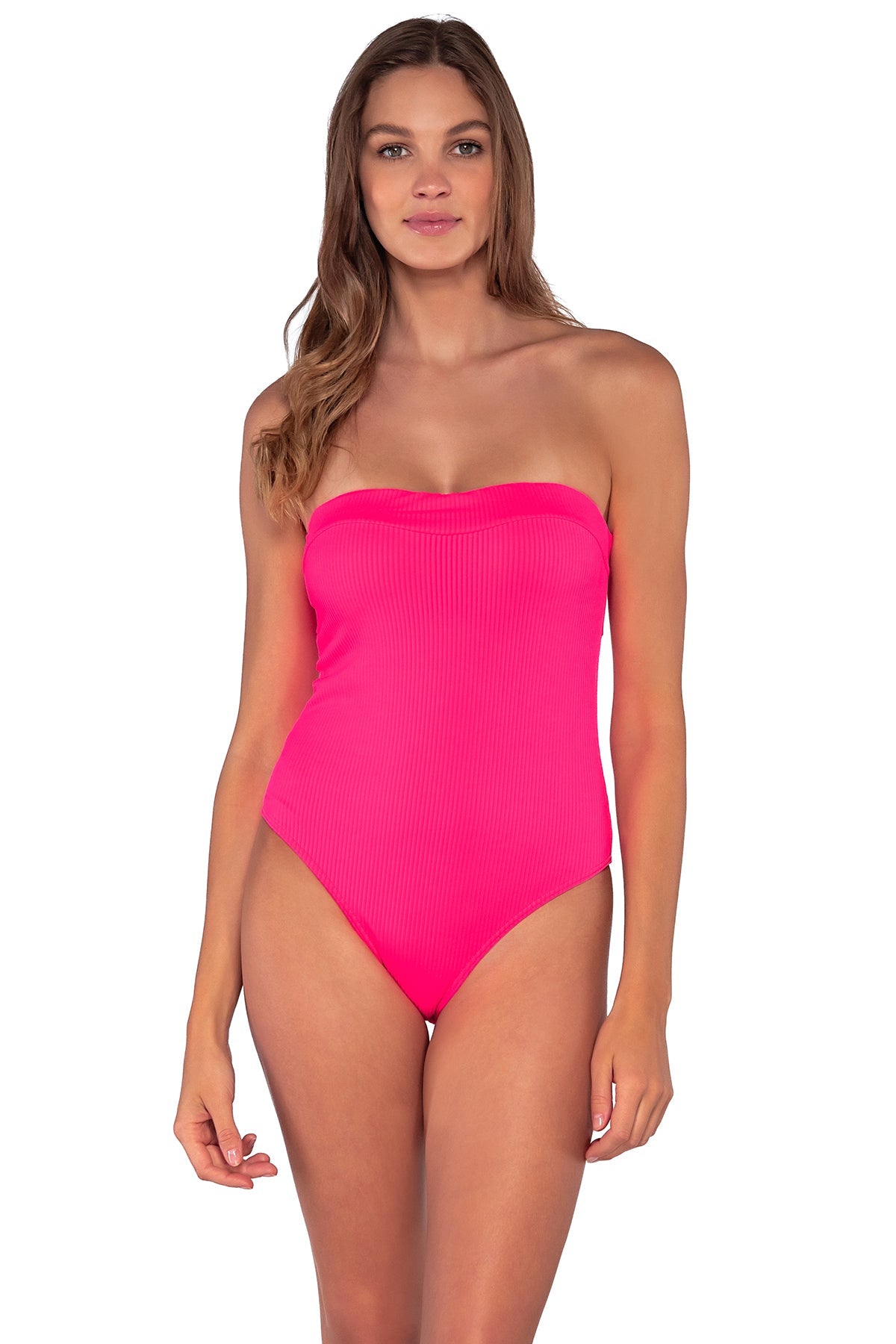 Sunsets Women's Swimwear Neon Pink Marion Maillot One Piece Swimsuit