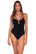 Front view of Sunsets Black Aria One Piece