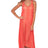 Front view of Sunsets Neon Coral Destination Dress