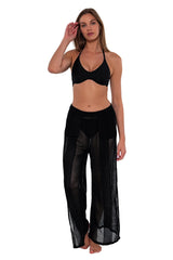 Sunsets Black Breezy Beach Pant