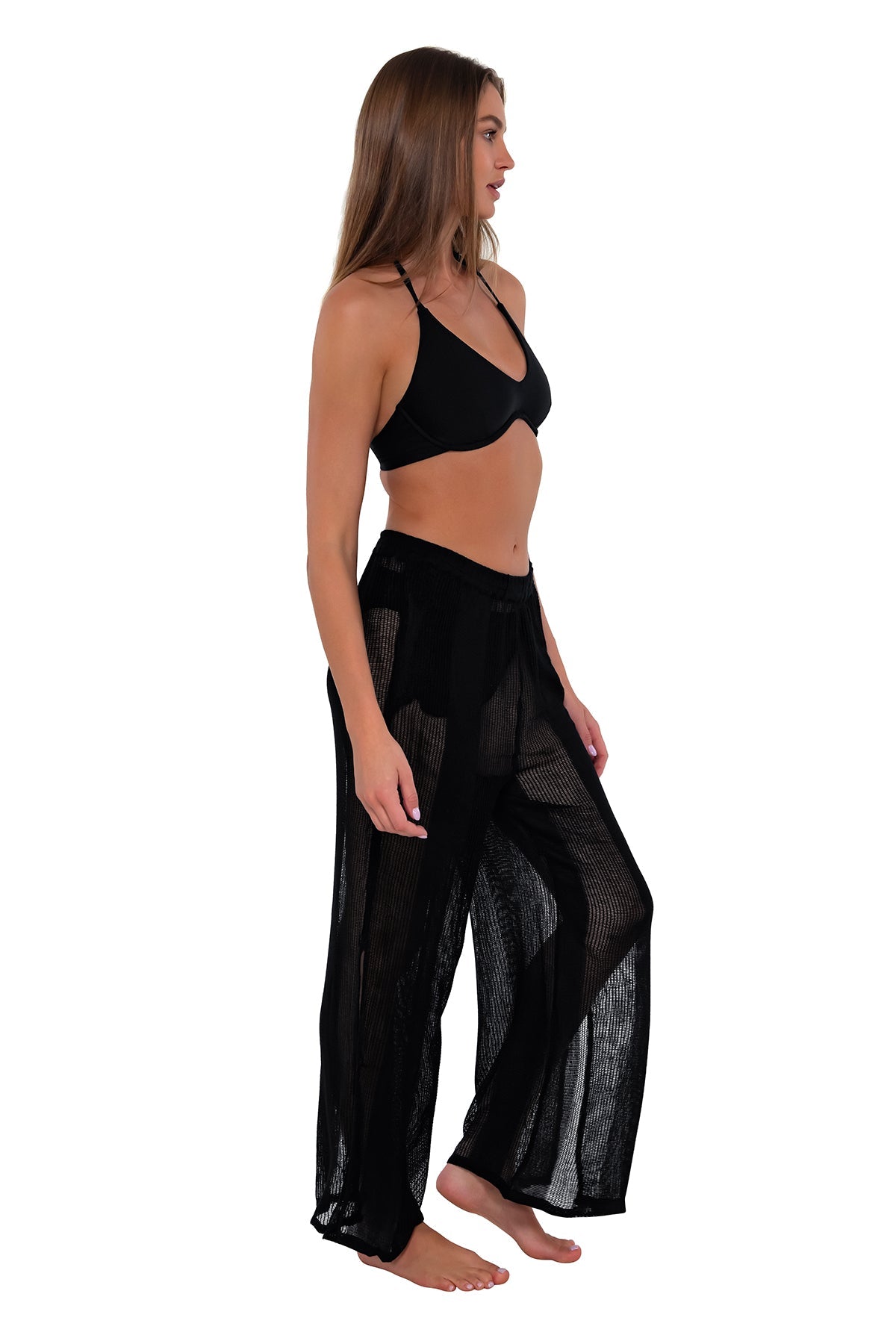 Sunsets Black Breezy Beach Pant