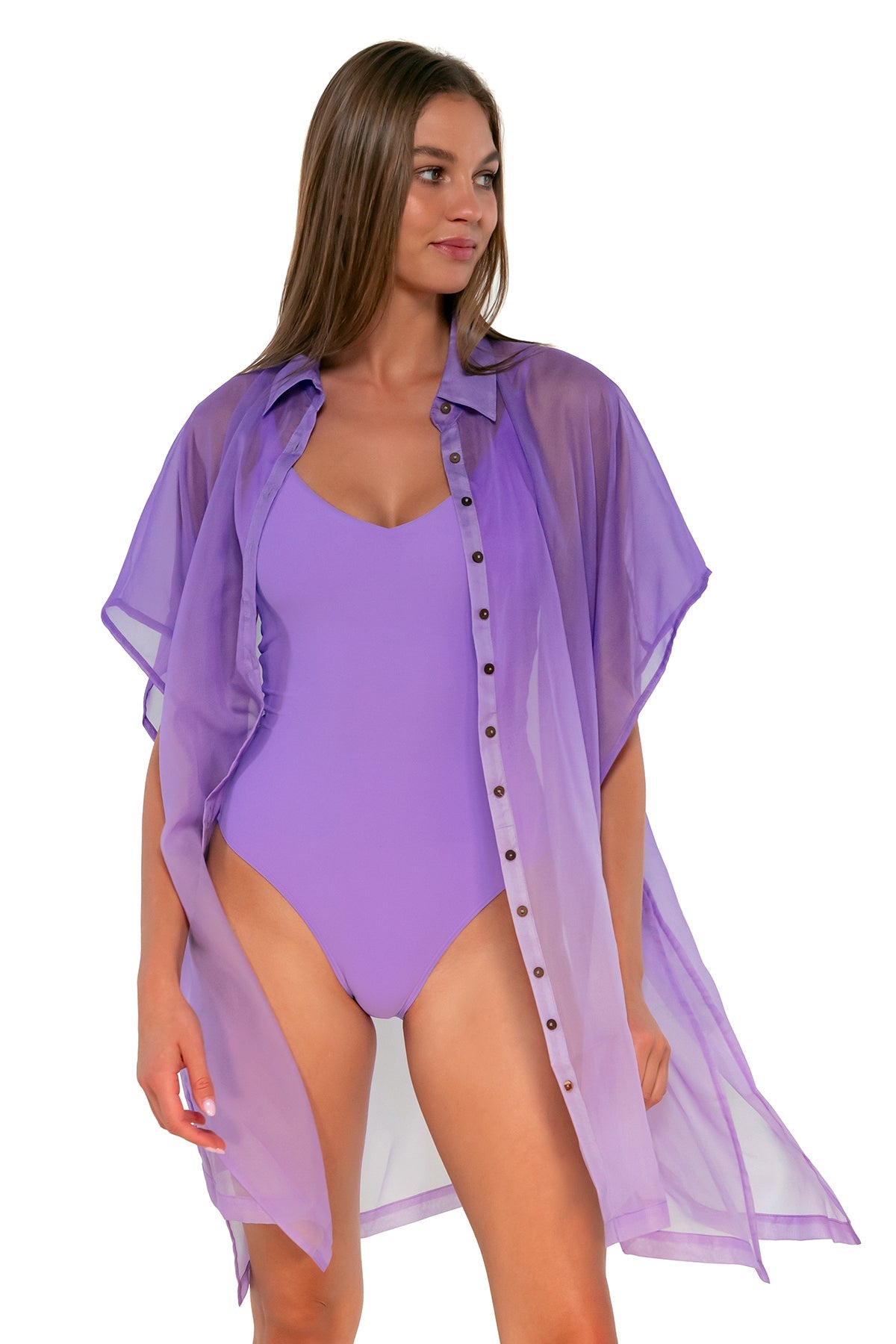 Sunsets Passion Flower Shore Thing Tunic