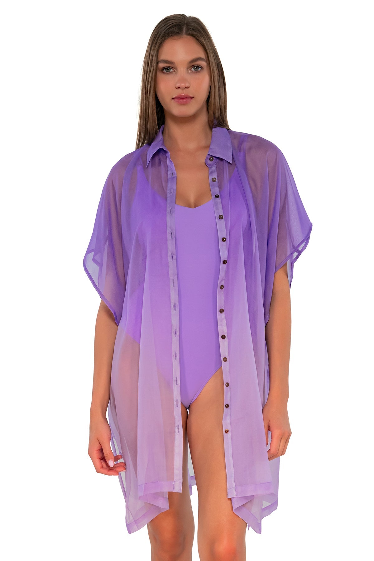 Sunsets Passion Flower Shore Thing Tunic